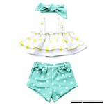 Tsyllyp Baby Girl Bikini Polka Dot Swimsuit Ruffle Swimwear Outfits Bikini Tops Bottoms+Headband #2 B07QGVMYR8